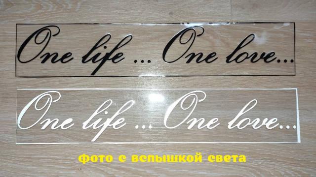 Наклейка на авто One Life...One Love -одна жизнь одна любовь, Київ — 2/4