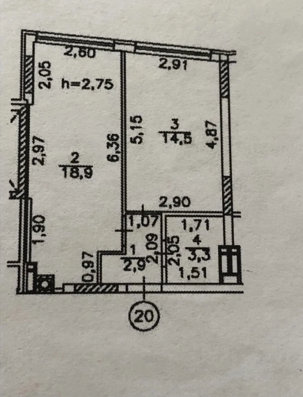 Квартира 1-кімн. продаж Ірпінь – 40 м², Ирпень — 3/5