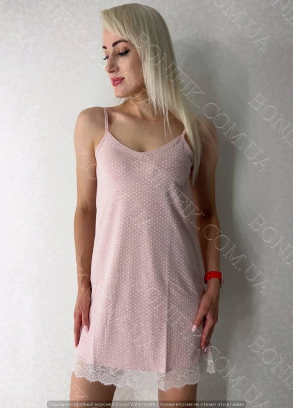 Женская ночная сорочка на тонкой бретели Peachy Pearl (арт. LDK 112/61/01)