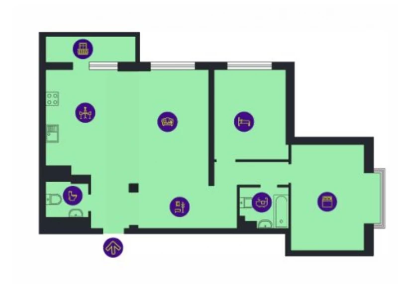 Квартира 3-кімн. продаж Київ, Печерский – 55 м², Київ — 2/8