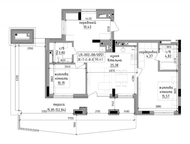 Квартира 1-кімн. продаж Ужгород – 45 м², Ужгород — 13/13