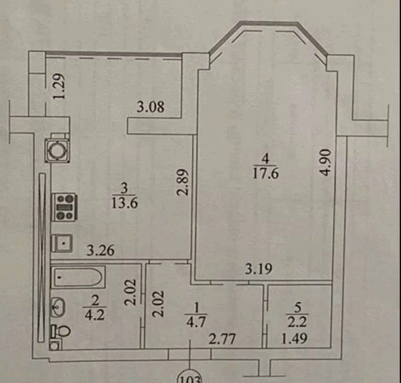 Квартира 1-кімн. продаж Софіївська Борщагівка – 42 м², Софіївська Борщагівка — 2/5