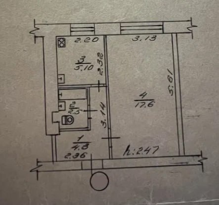 Квартира 1-кімн. продаж Суми – 18 м², Суми — 7/7