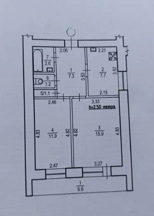 Квартира 2-кімн. продаж Суми, Заречный – 27.8 м², Суми — 10/10