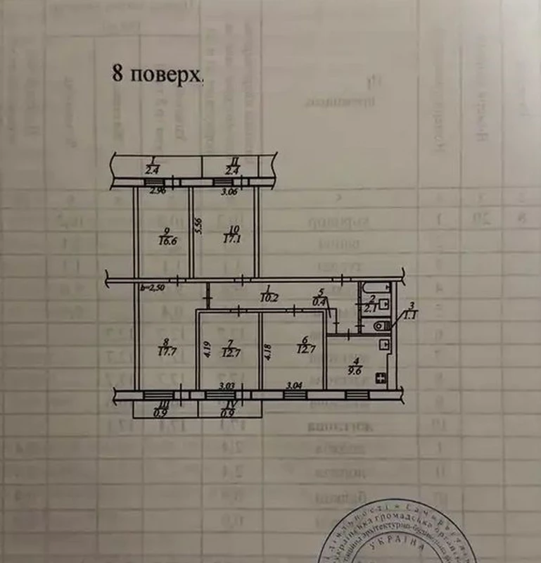Квартира 5-кімн. продаж Дніпро, Индустриальный р-н – 76 м², Дніпро — 10/11