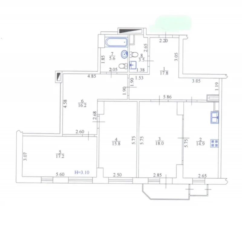 Квартира 3-кімн. продаж Харків, Шевченковский – 113 м²