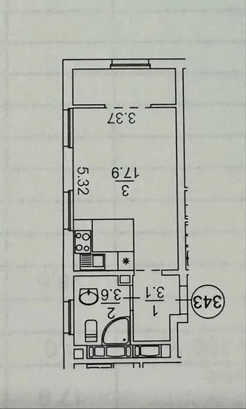 Квартира 1-кімн. продаж Київ, Голосеевский – 28.6 м², Київ — 9/9