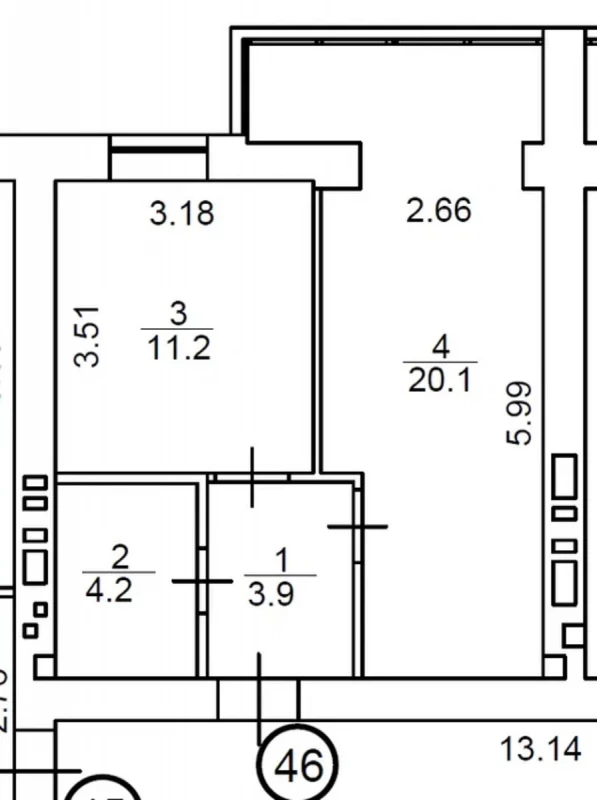 Квартира 1-кімн. продаж Вишневе – 41 м², Вишневе — 2/8